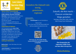 Flyer zum Leo Lions Service Day 2026